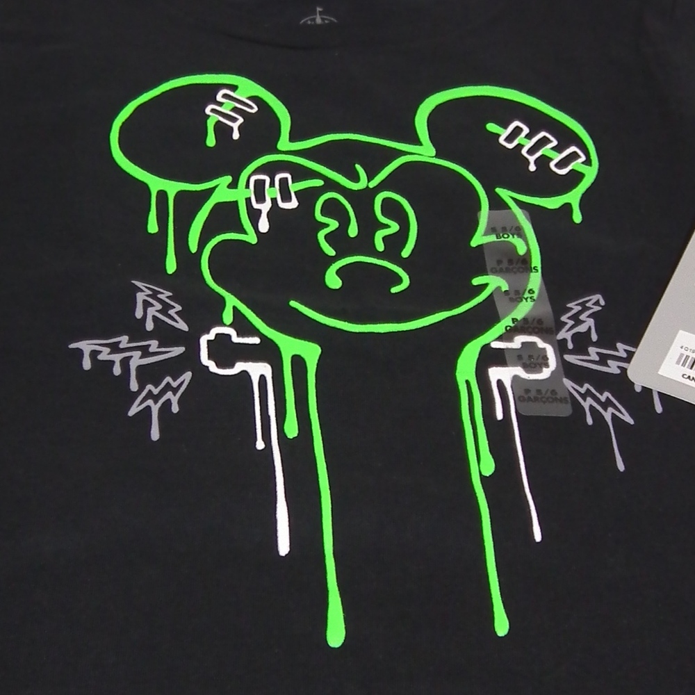 Mickey Mouse spooky Neon green frankinstine shirt